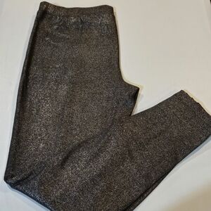 Elegant Metallic Black Leggings (5c10)